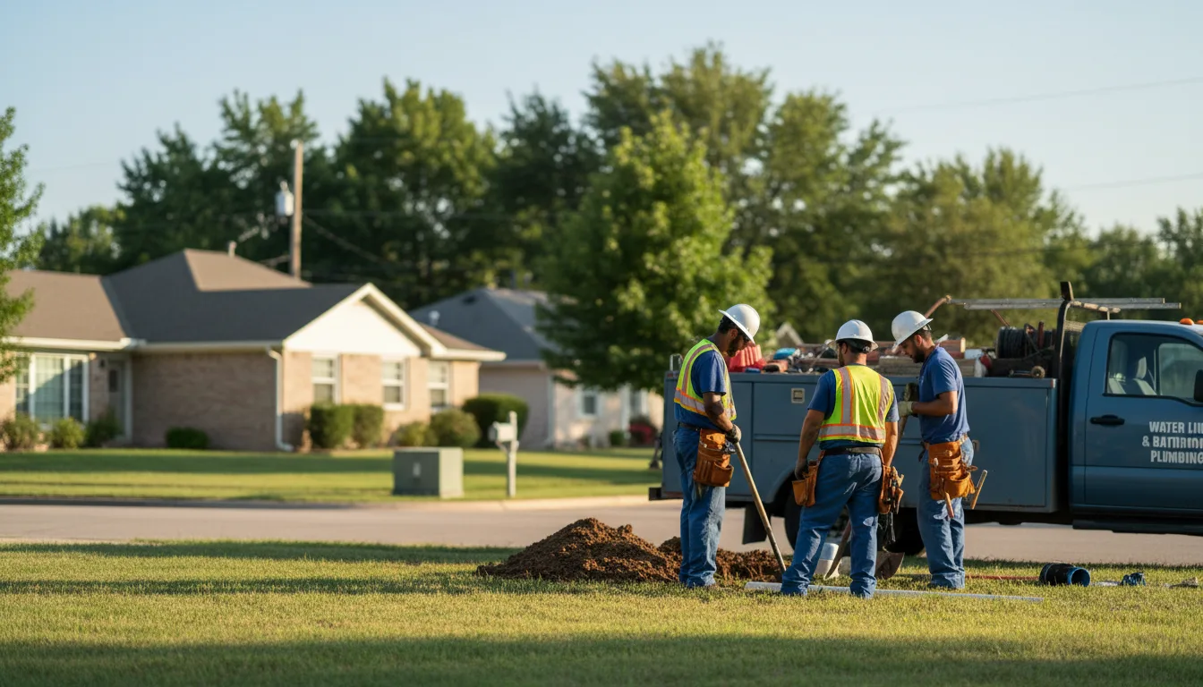 Residential water line and bathroom plumbing service in Centerville, TN